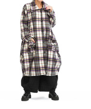 AKH - Fleece-Ballon-Mantel -EG 42,44,46,48,50,52 Farbe: 6661 mehrfarbig