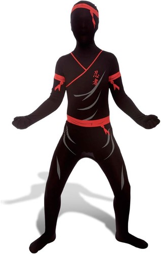 Schwarzes ninja morphsuit - ninja,