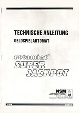 NSM Löwen Rotamint "SUPER JACKPOT" Geldspielautomat Handbuch 84 mit Schaltplänen