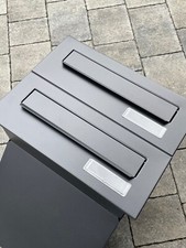 2er Einbaubriefkästen Schwarz