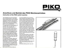 Modellbahn H0_PIKO Weichenantrieb_Anschlussanleitung