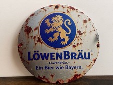 LÖWENBRÄU BIER Blechschild 20cm Pils Werbeschild Retro Vintage Bar Deko Theke