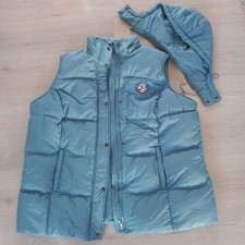 Warme Weste Damen Herren mit Kaputze  schönes Blau Größe 56 superweich