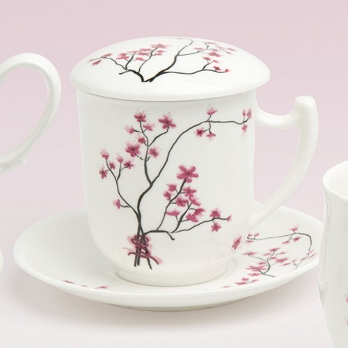 Teetasse mit sieb und - und, deckel