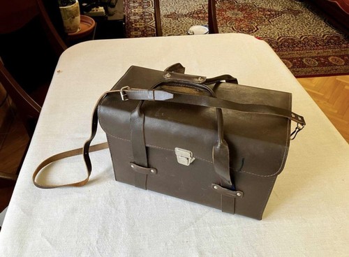 Vintage soviet leather camera - vintage,