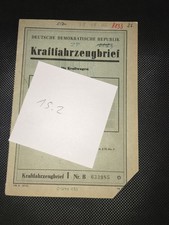 DDR Kfz Brief IFA Fortschritt