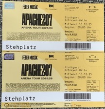Apache Konzert 2 Tickets 10.12.2025 Stuttgart Stehplatz
