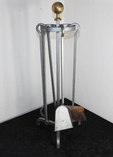 Kaminbesteck Kamingeschirr Kamin Besteck Kaminofen Zubehör Schmiedeeisen grau