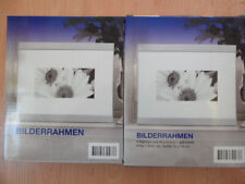 2x Fotorahmen, Bilderrahmen ALU gebürstet für 13x18cm Querformat Standrahmen