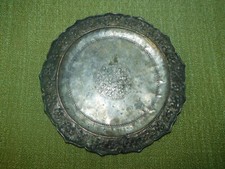 gestichelter Teller wohl Blech! sehr schön ziseliert!