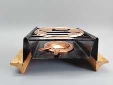 DDR Teewärmer 26,5 x 17,5 cm H= 10 cm  Metall Holz Stövchen