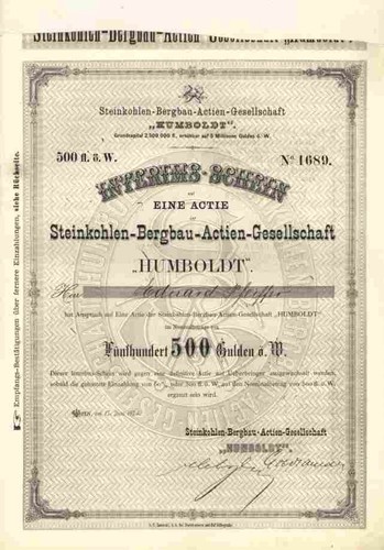 Steinkohlen bergbau actien - steinkohlen,