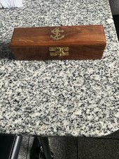 Silberne Bootsmann Pfeife mit schicker Holzbox