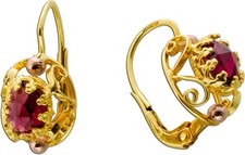 Rubin Ohrringe Gold 750 18K