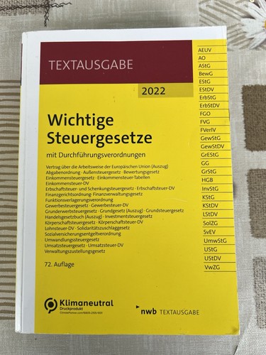 Wichtige steuergesetze - wichtige,
