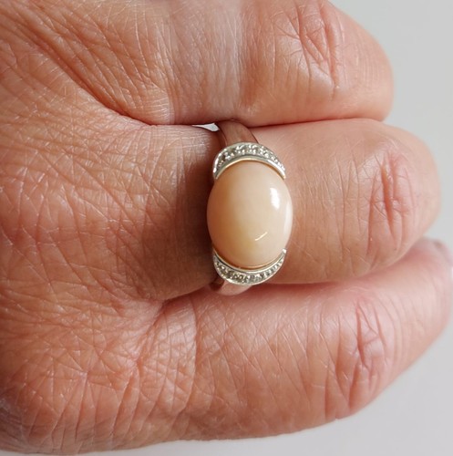 Engelshaut opal silberring 925 - engelshaut-opal,