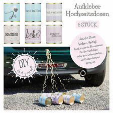 Aufkleber Hochzeitsdosen Auto