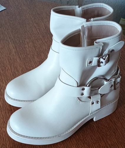 Damen stiefeletten weiß 40 - weiß,