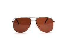 Herren Sonnenbrille Pilotenbrille Pilot Gold Braun Sport Auto UV400 Italy 
