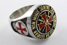 TEMPLERORDEN KNIGHTS TEMPELRITTER KREUZ ( NON NOBIS DOMINE ) WAPPENRING 379