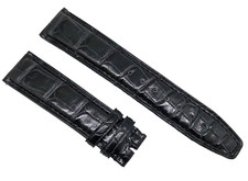 IWC Original Alligator Kroko Uhrenarmband Uhrband schwarz 20mm für Dornschließe