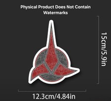 Klingonisches Reich Oberkommando Symbol Star Trek Vinyl Aufkleber Sticker Auto 15x12,3 cm
