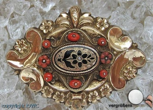 Nadel brosche mit korallen - mit,