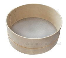 Mehlsieb, Mehl-Sieb ca. Ø 25 cm, aus Holz mit Metallgewebe, für Küche