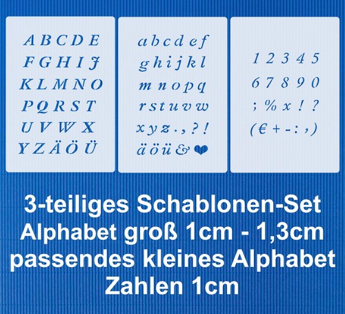 3er schablonen set 23 - schablonen,
