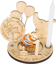 Geburtstagsteller Holz mit