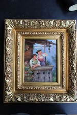 Ölbild 2 junge Mädchen von Ludwig Blume- Siebert (1853-1929)