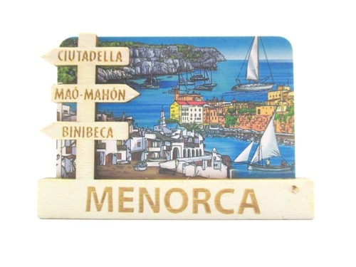 Menorca magnet holz - menorca, souvenir