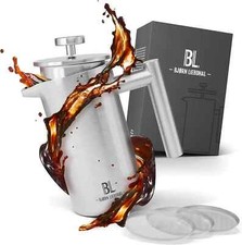 French Press Edelstahl Silber