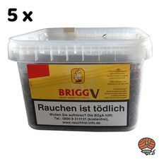 Brigg V Pfeifentabak Eimer 5x 350g Golden Virginia Tabak mit Vanille Aroma