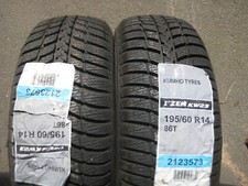2x Winterreifen 195/60R14  86T M+S Kumho Icen Kw23 unbenutzt