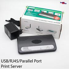 DIGITUS DN-13006-W PRINT SERVER DRUCKER LAN RJ45 2x USB PARALLEL PORT NEU NWE