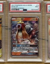 Pokemon (PSA 9) Entei GX 10 Schimmernde Legenden Shining Legends Sun & Moon