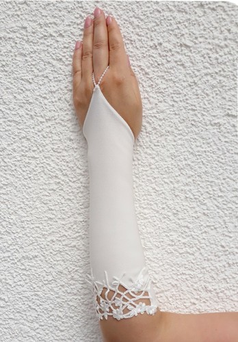 Braut handschuhe 30cm - braut,