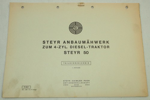 Steyr anbaumähwerk zum zyl - zum, 4-zyl