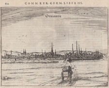Osnabrück Gesamtansicht Original Kupferstich Bertius 1616