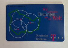 Telefonkarte, "Wir verbinden Thüringen mit der Welt"  Telekom, 6 DM