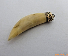 Charivari ANHÄNGER 9CT  375er GOLD Einfassung Eckzahn Jagdschmuck JAGD