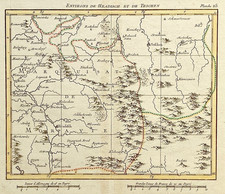 Hradisch Teschen Cieszyn Original Kupferstich Landkarte um 1758