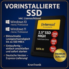 SSD Festplatte mit Windows 10/11 – Sofort startklar Plug & Play Express Versand