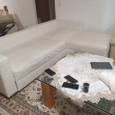 Ecksofa aus echtem Leder –