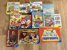 Spielesammlung, 11 Spiele, Puzzle Haba Ravensburger, Sprech-Hexe, Labyrinth etc.