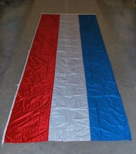 Flagge Fahne Luxemburg Hochformat 400x150 cm Karabiner, Hohlsaum  Auslegerstange