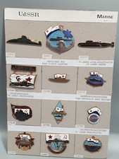 12x UdSSR Russland CCCP ATOM Ubootflotte / 1000 Fahrten Marine Navy Abzeichen