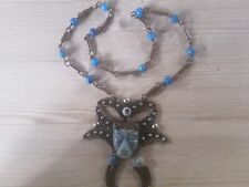 MEXIKANISCHE KETTE Rarität MEXIKO mit Halbedelsteinen WEINLESE vintag Kupfer XXL