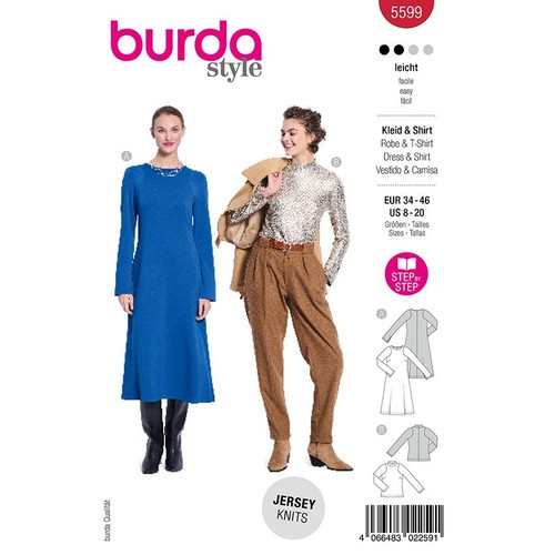 Kleid shirt burda 5599 - burda,